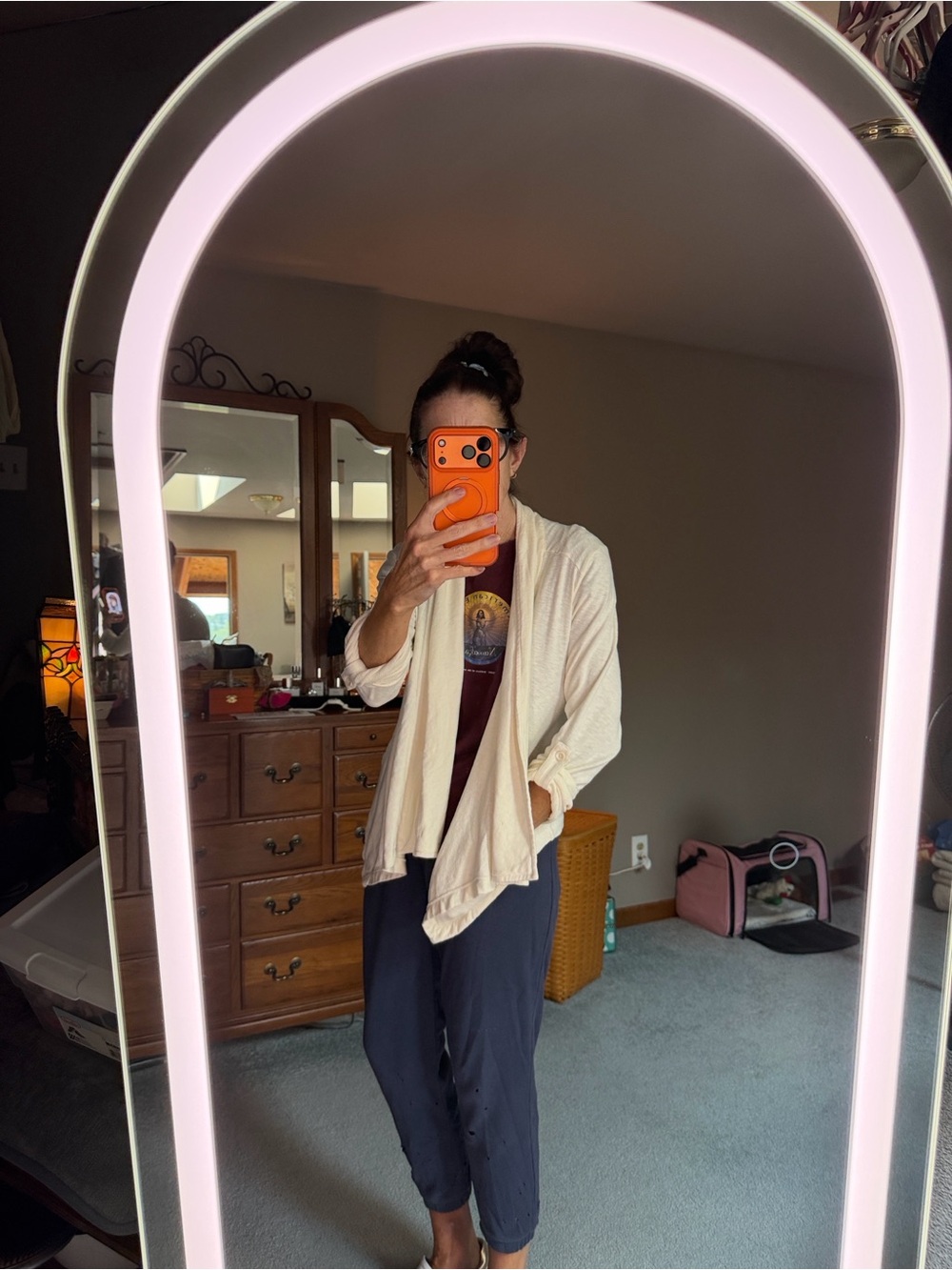 Bobi of Los Angeles Cream Open-Front Jacket S